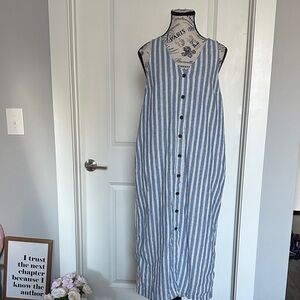 Old Navy Blue and White Striped Top